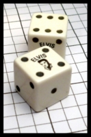 Dice : Dice - 6D - White with Pips Elvis - eBay Oct 2015